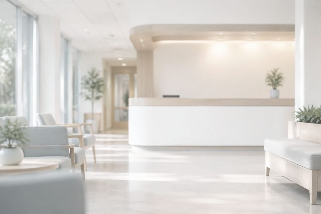 A bright clinic reception